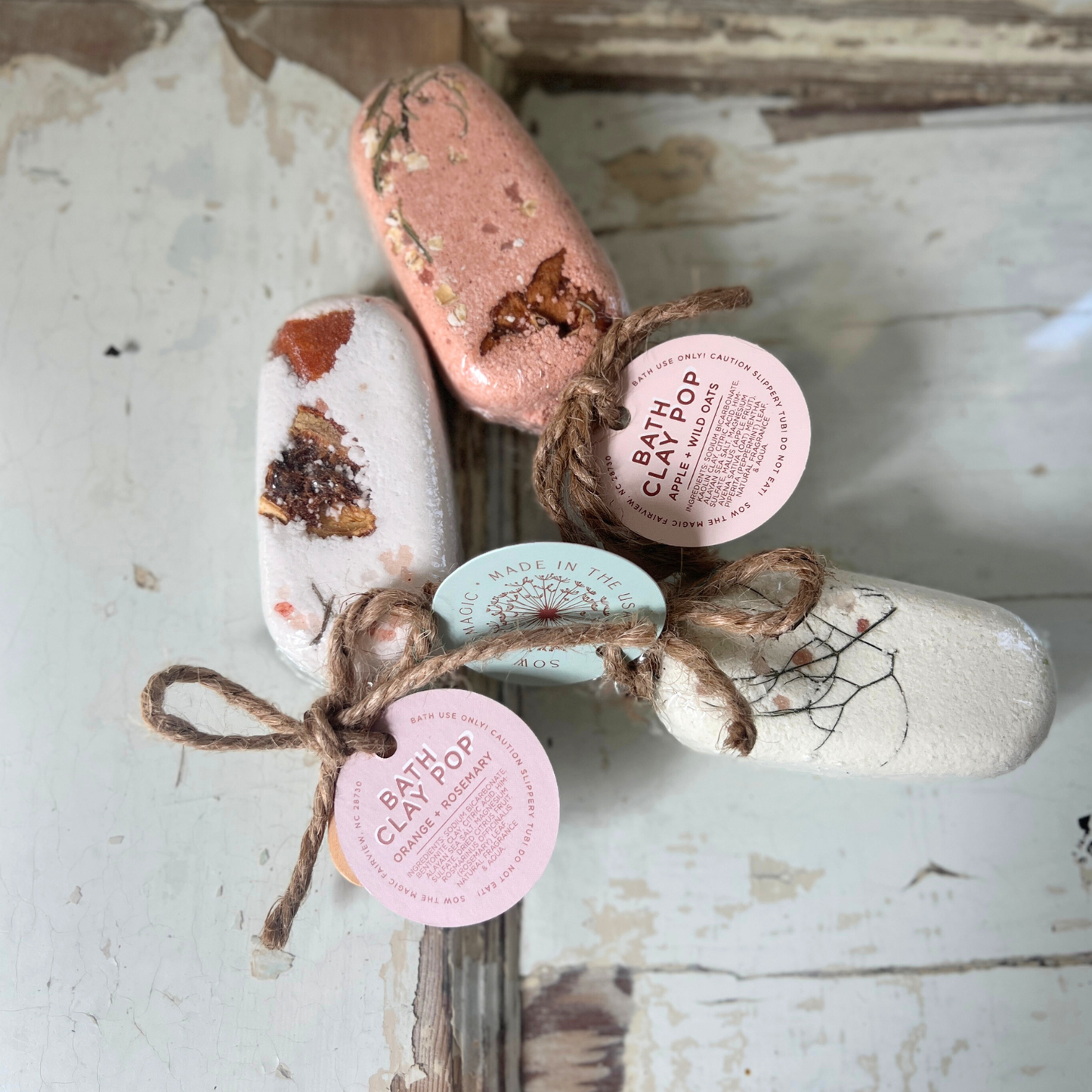 Sow the Magic - Botanical Bath Clay Pops With Dried Fruit and Epsom Salt