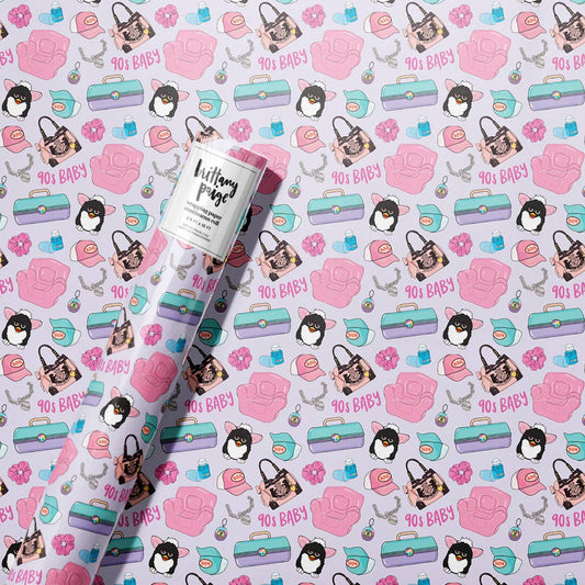 Brittany Paige - 90s Baby Birthday Wrapping Paper