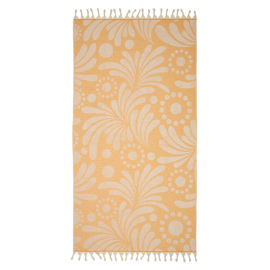 Kikoya - Rio Turkish Terry Beach Bath Towels Sauna Spa Pool Hammam: Mustard