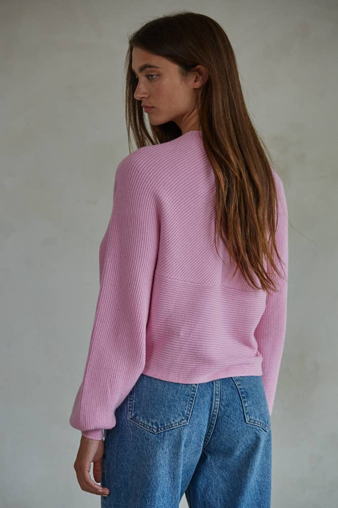 By Together - Knit Overlapped Sweater Top