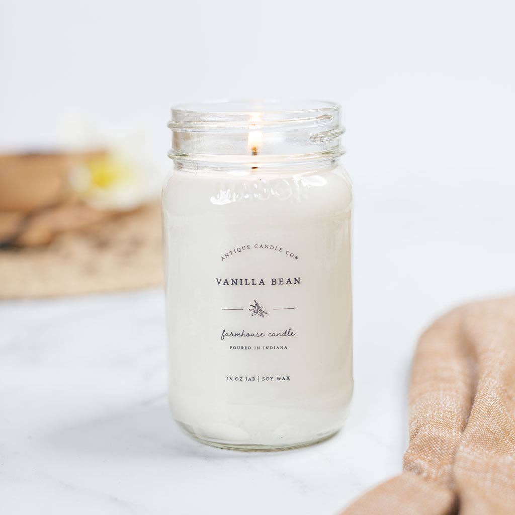 Antique Candle Co.® - Soy Wax Mason Jar Candle - Vanilla Bean - 2 oz.