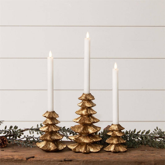 Audrey's - Gold Finish Christmas Tree Candle Holder