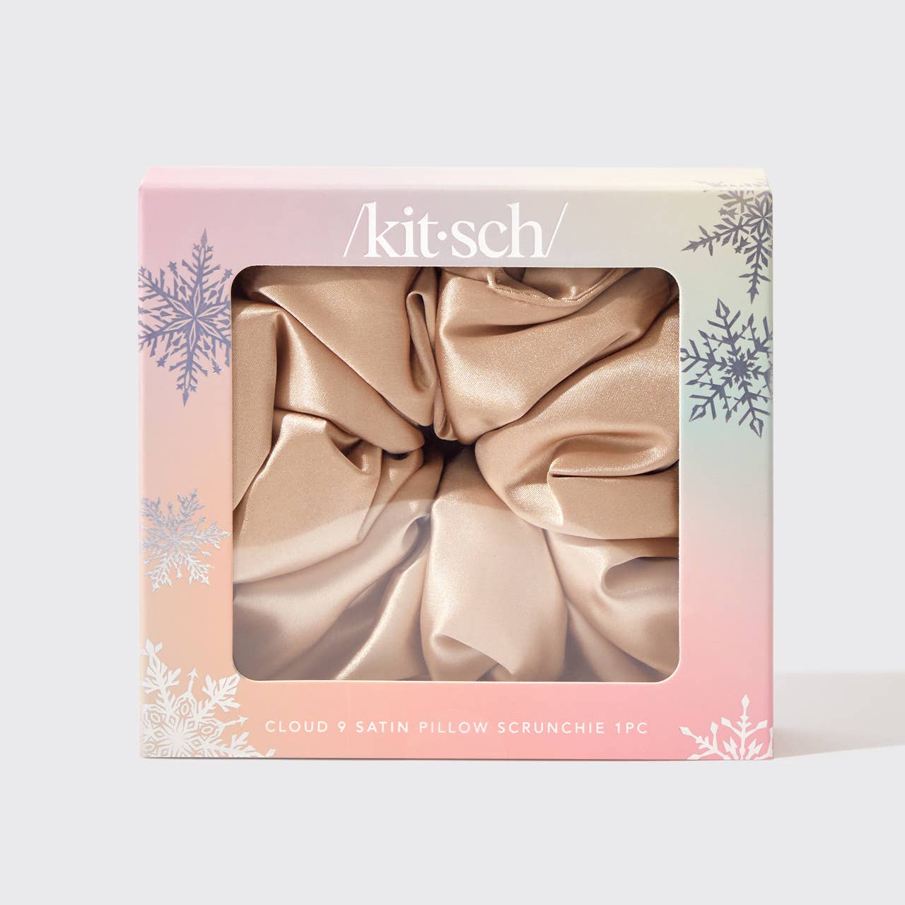 KITSCH - Holiday Cloud 9 Satin Pillow Scrunchie - Champagne