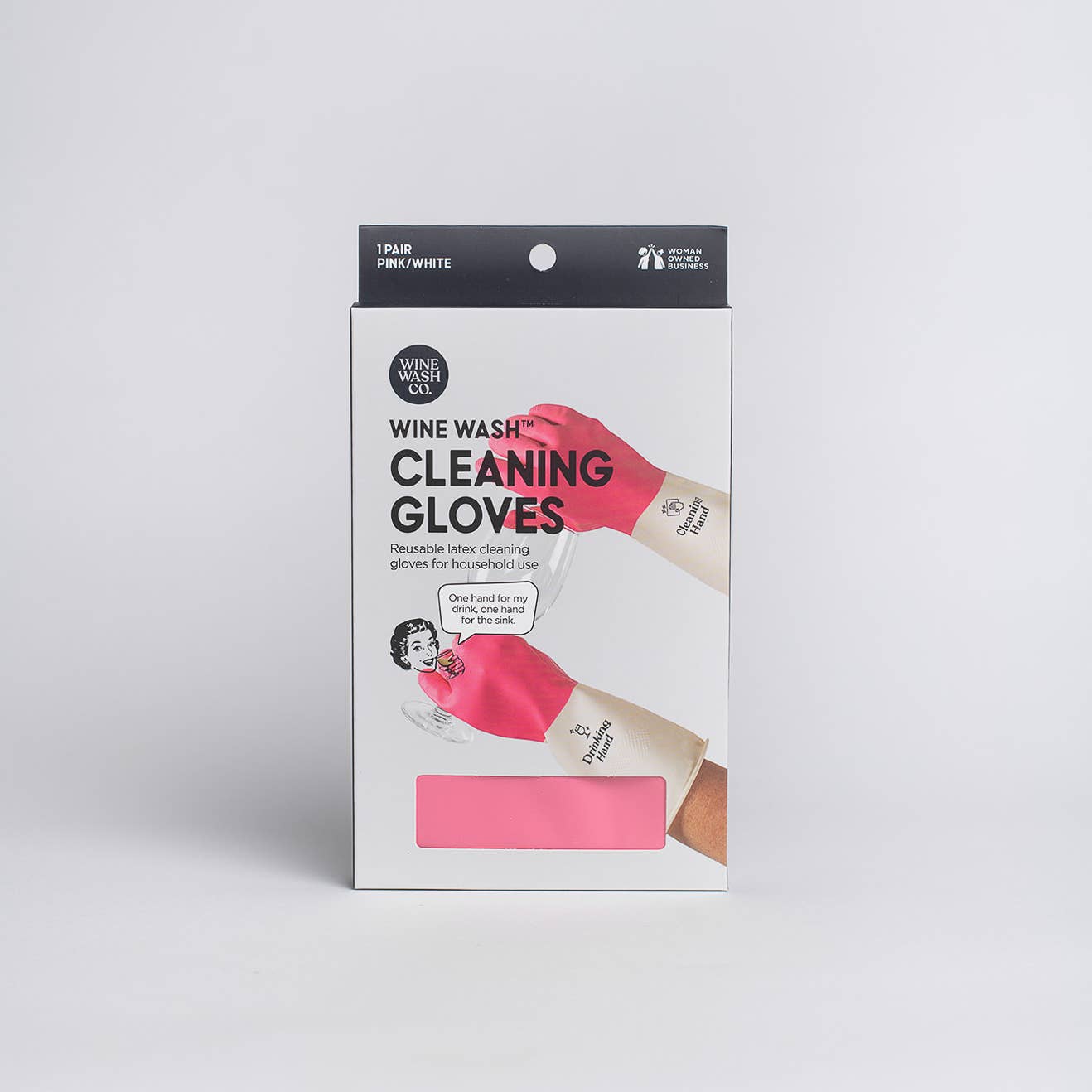 Wine Wash Co. - Reusable Cleaning Gloves - Pink