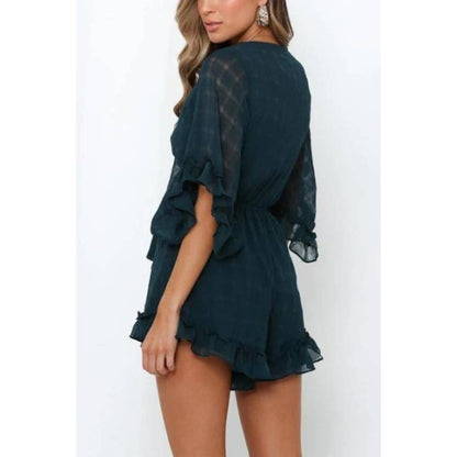 Saints & Secrets - Ruffled Short Sleeve Romper