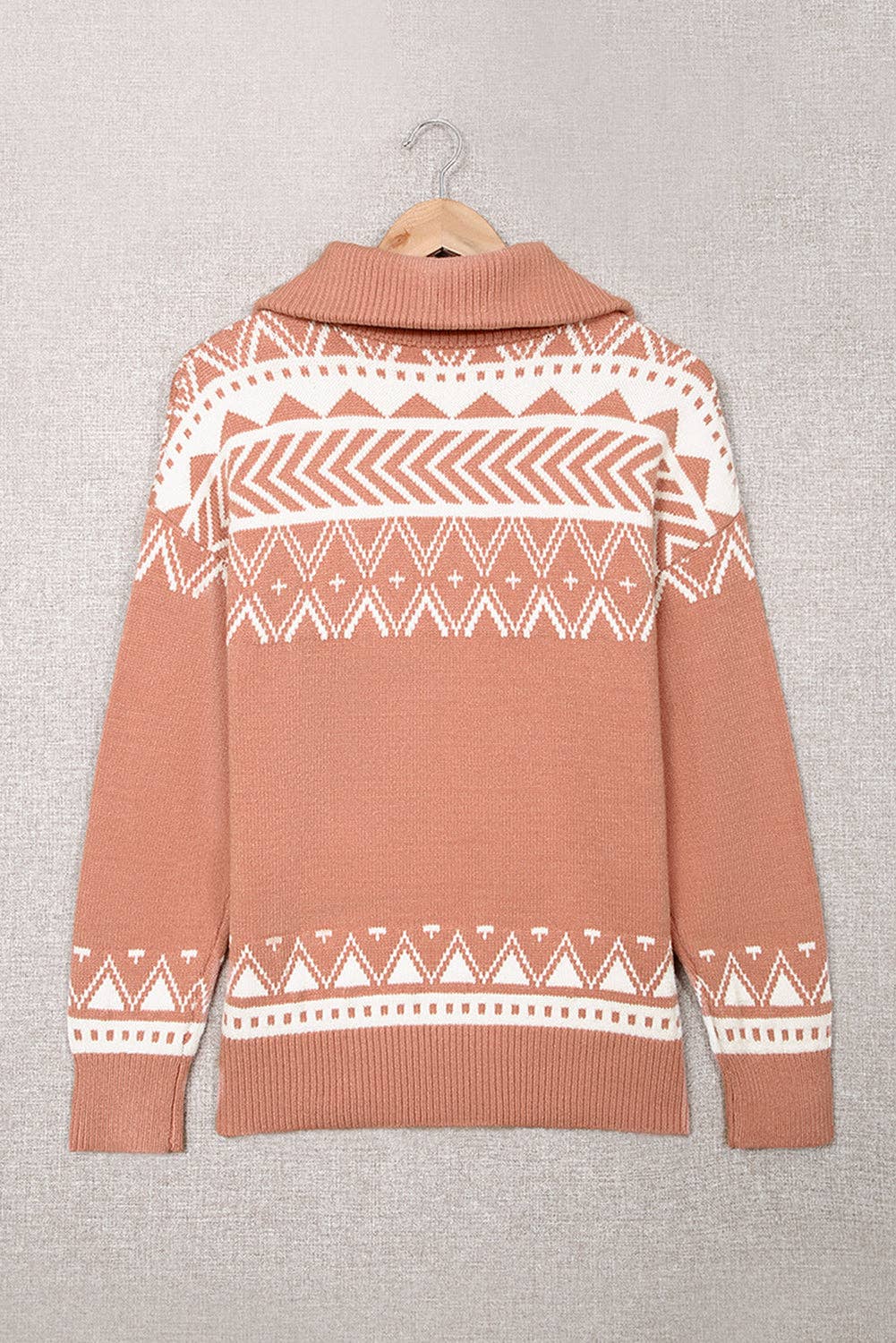 Pretty Bash - Geometric Quarter Zip Sweater