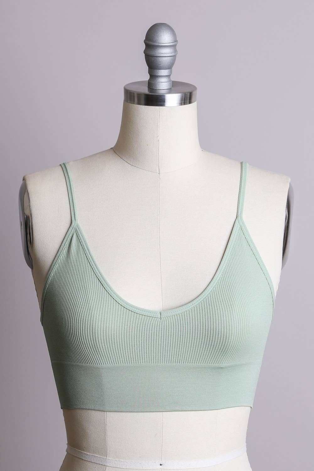 Leto Accessories - Low Back Seamless Bralette - Sage