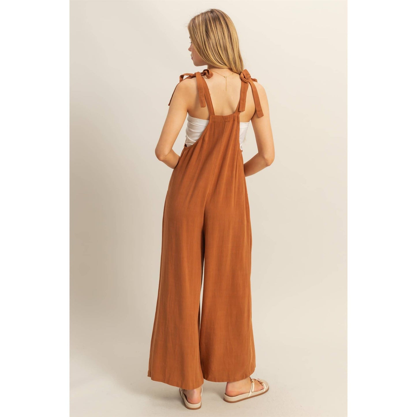 HYFVE - HF25C822-Self-Tie Shoulder Straps Jumpsuit