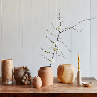 Bloomist - Terra Cotta Bud Vase, Whitewash: Tall