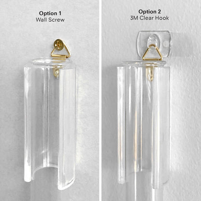 PRINT AND PROPER - Clear Test Tube Plant Hangers. Propagation Wall Station.: 3M Wall Hook