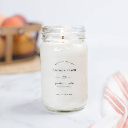 Antique Candle Co.® - Soy Wax Mason Jar Candle - Georgia Peach - 2 oz.