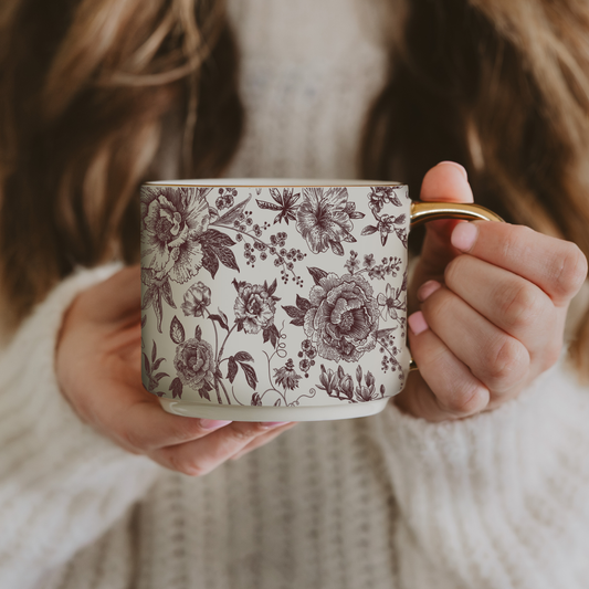 Sweet Water Decor - Brown Delft Coffee Mug - Fall Decor & Gifts