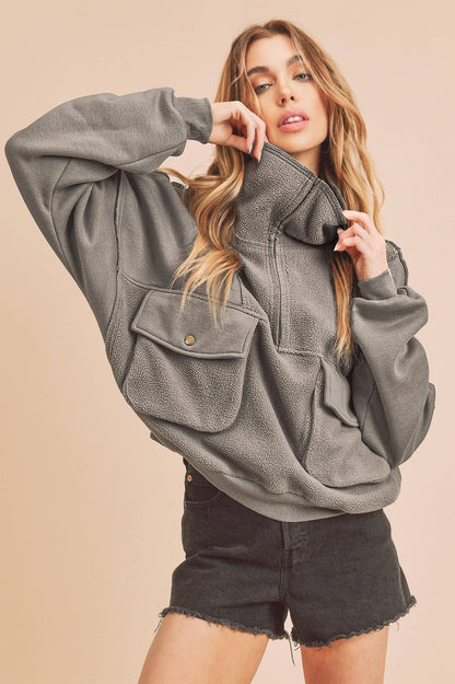 AEMI + CO - Carter Pullover - Gray