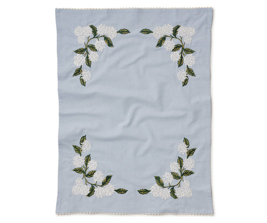 Rifle Paper Co. - Hydrangea Embroidered Tea Towel