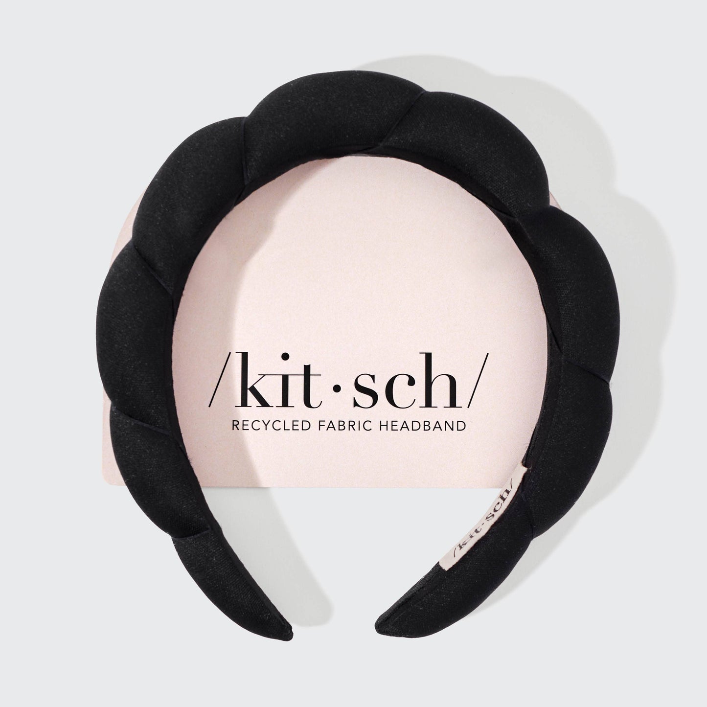 KITSCH - Recycled Fabric Puffy Headband 1pc- Black