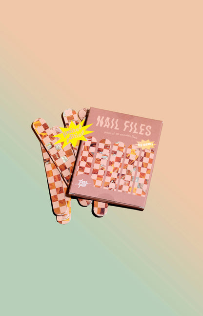 Glam & Grace - Checkerboard Nail Files - Limited Edition