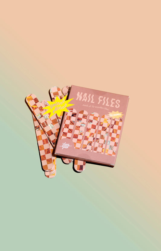 Glam & Grace - Checkerboard Nail Files - Limited Edition