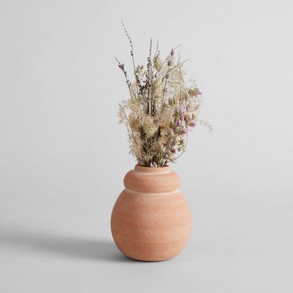 Bloomist - Terra Cotta Bud Vase, Whitewash: Short