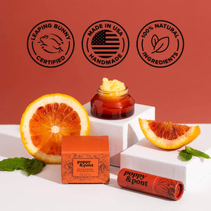 Poppy & Pout - Lip Balm, Blood Orange Mint