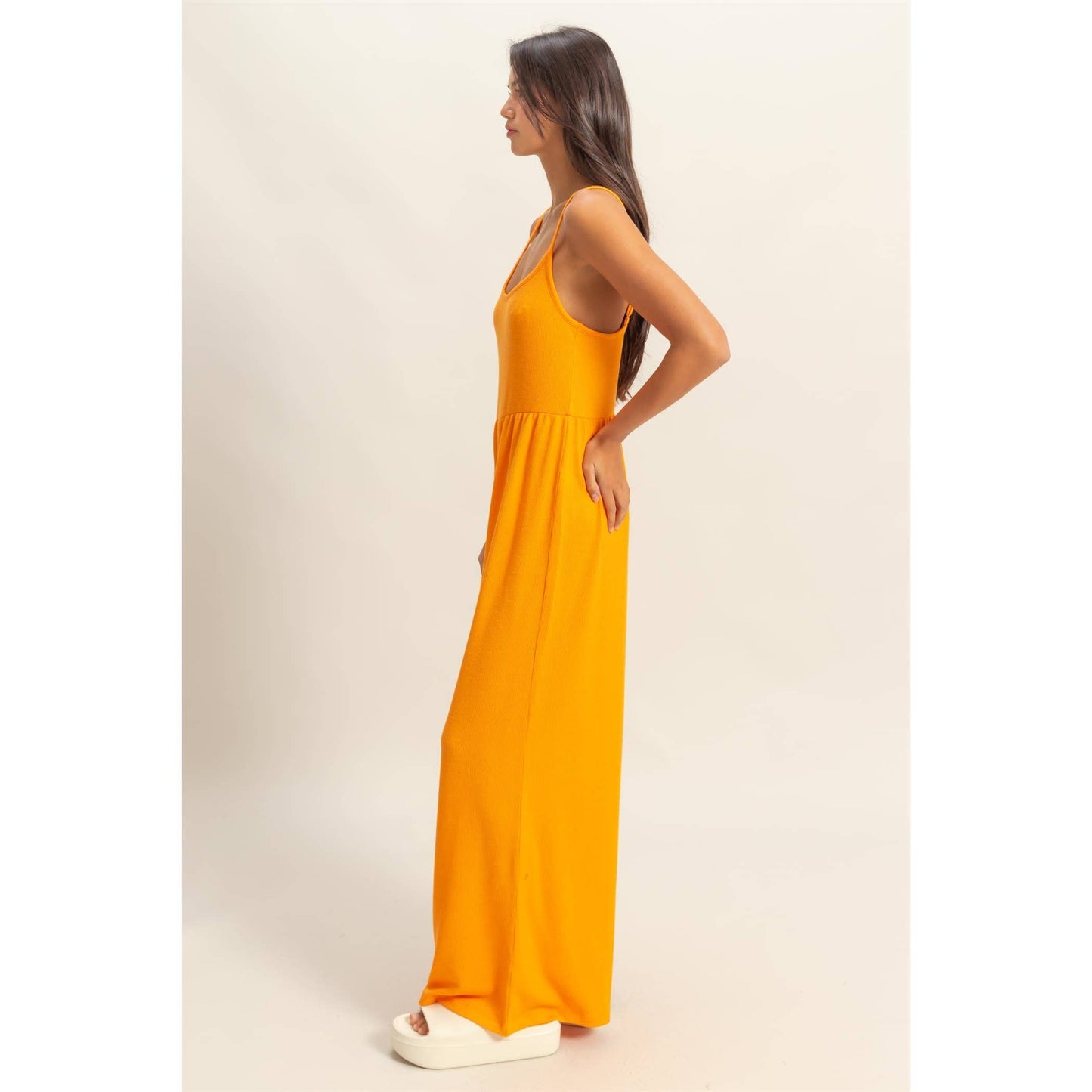 HYFVE - DZ25A984-Scoop Neck Sleeveless Wide Leg Jumpsuit