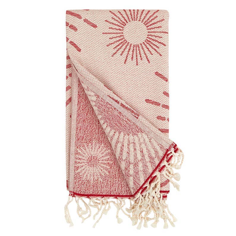 Kikoya - Sunbright Turkish Towels with Terry backing 35x70 Red