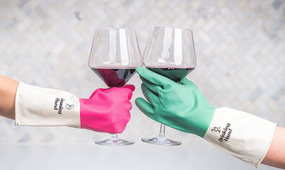 Wine Wash Co. - Reusable Cleaning Gloves - Pink