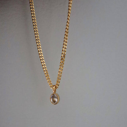 JESSA Jewelry - Oval CZ Chain Necklace