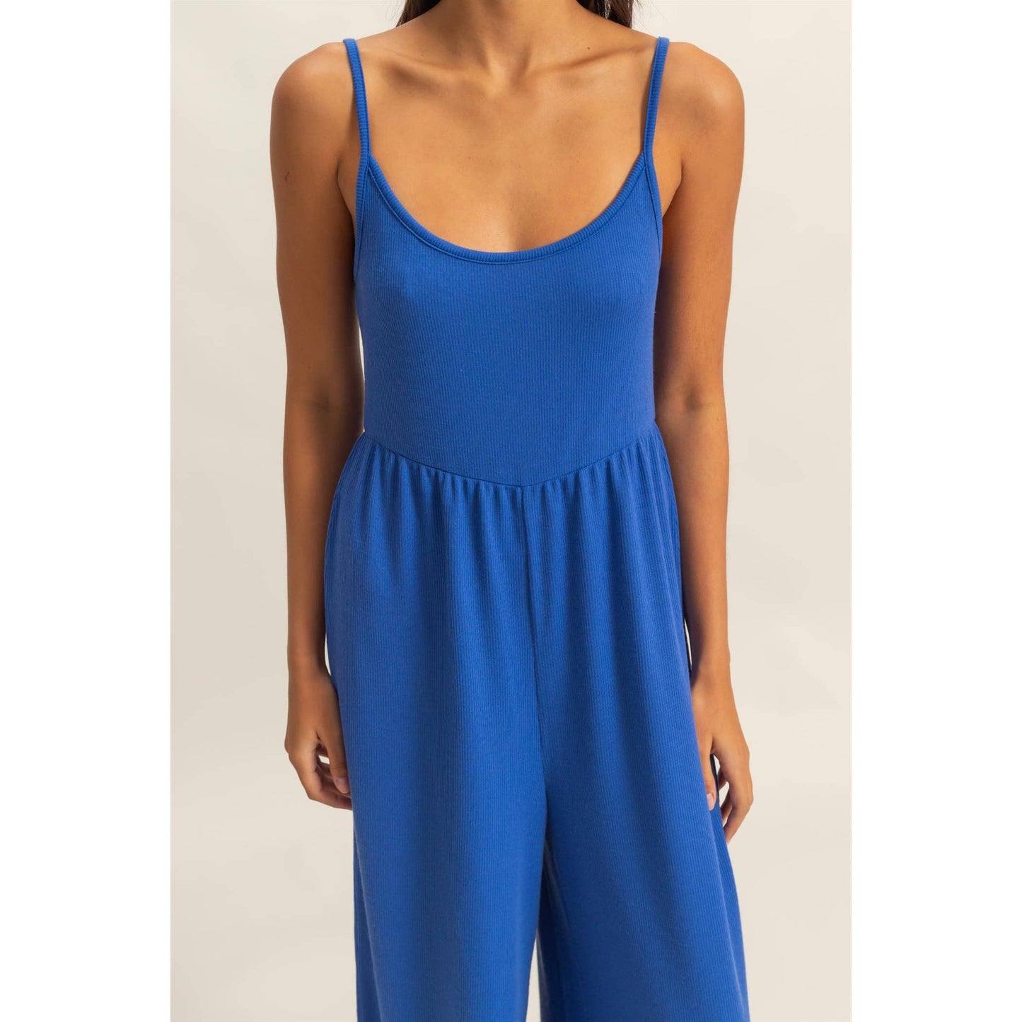 HYFVE - DZ25A984-Scoop Neck Sleeveless Wide Leg Jumpsuit