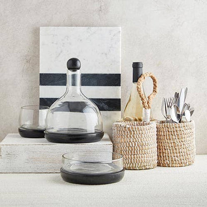 Santa Barbara Design Studio by Creative Brands - Black Marble and Glass Wine Carafe