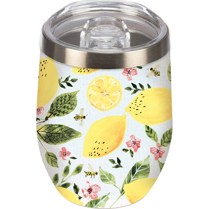 Primitives by Kathy - Summer Lemons Wine Tumbler