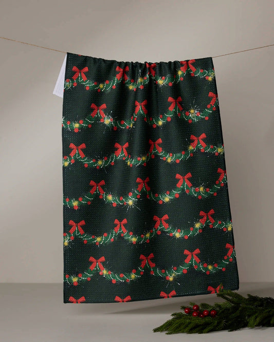 Geometry - Yuletide Garland Tea Towel