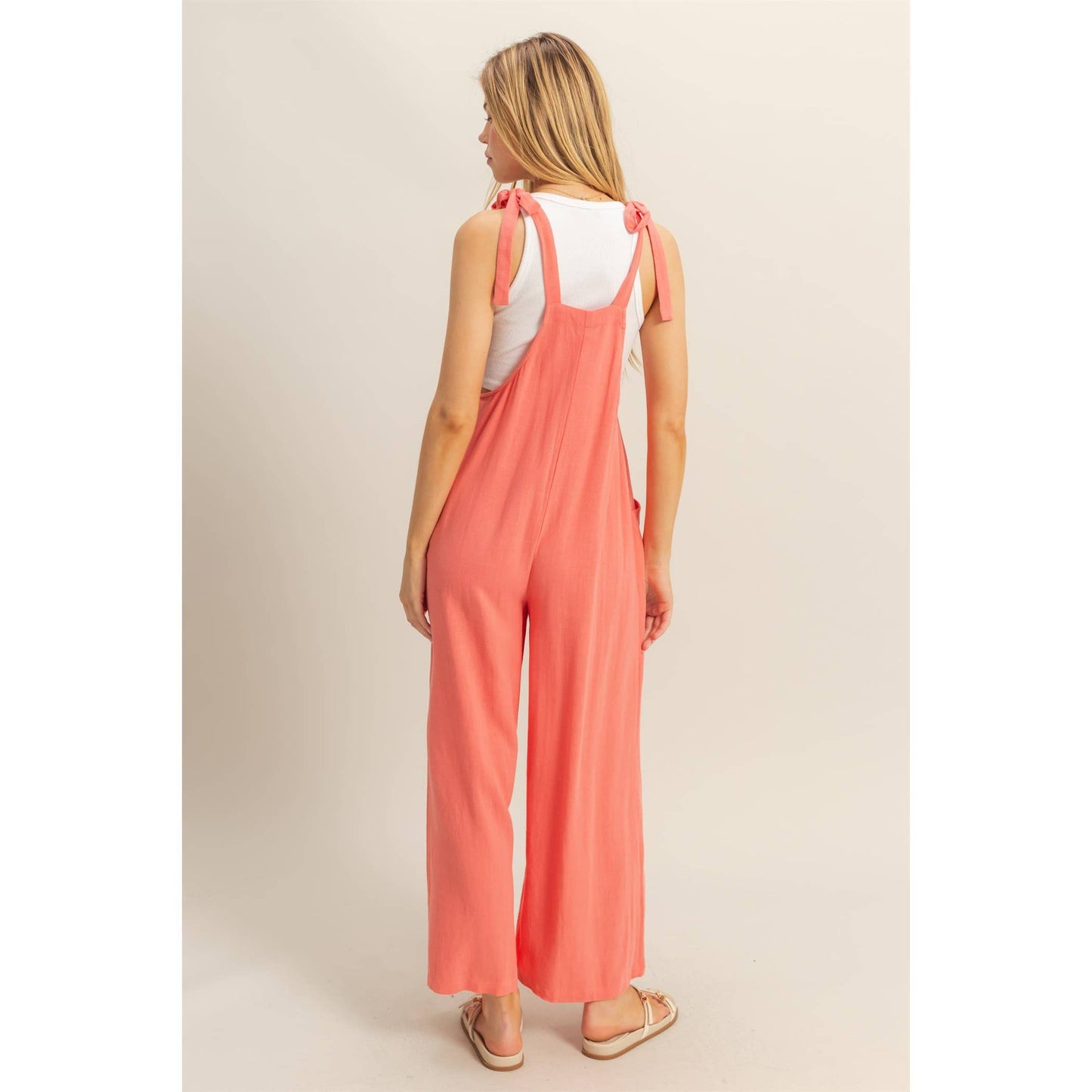 HYFVE - HF25C822-Self-Tie Shoulder Straps Jumpsuit