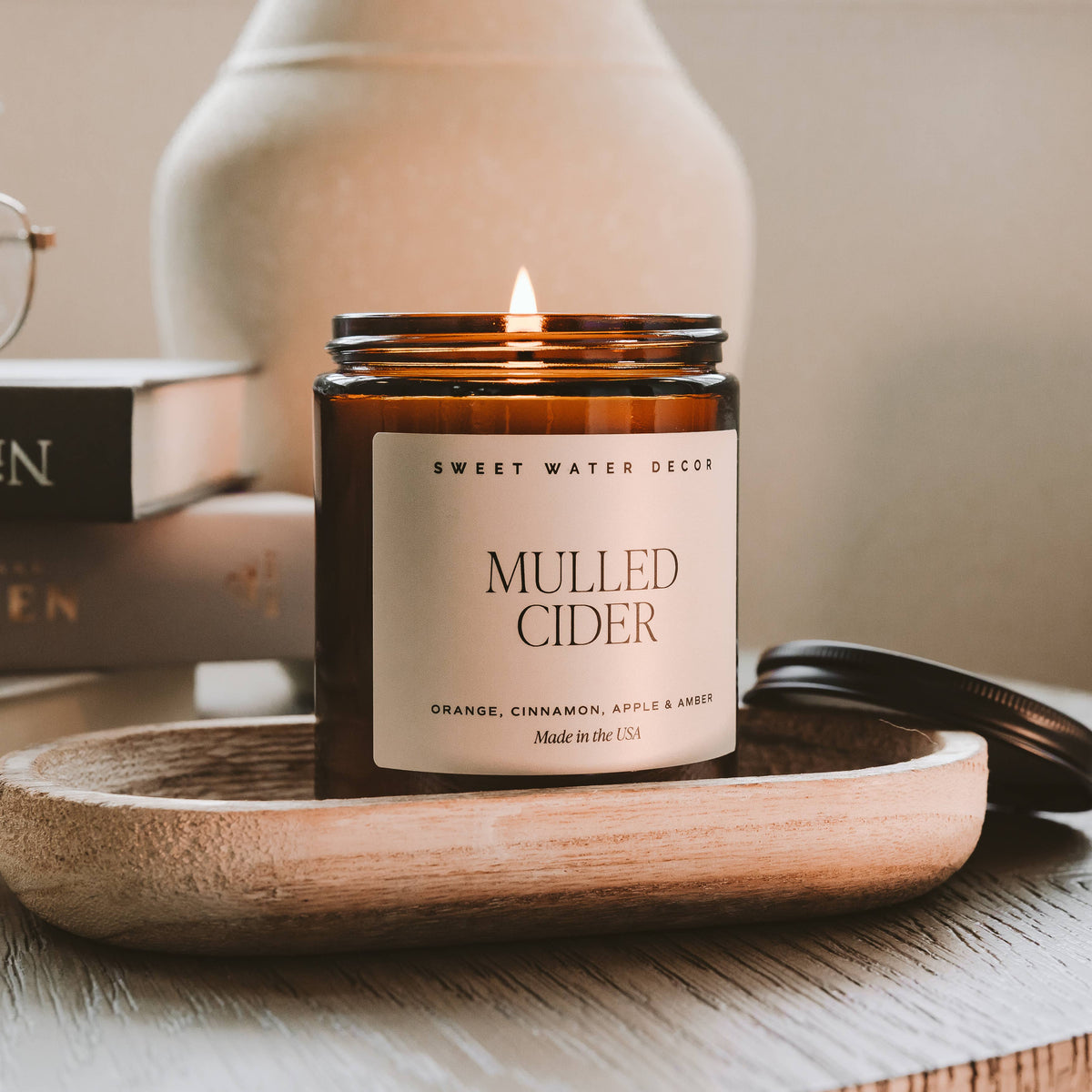 Sweet Water Decor - Mulled Cider 9 oz Soy Candle - Fall Decor & Gifts