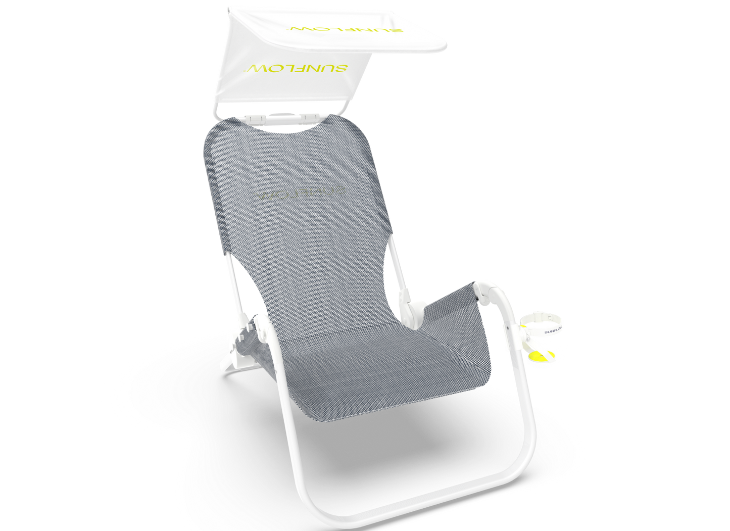 SUNFLOW - The Original Chair: Deep Blue Stripe / The Original Chair with Sun Shade and Drink Holder