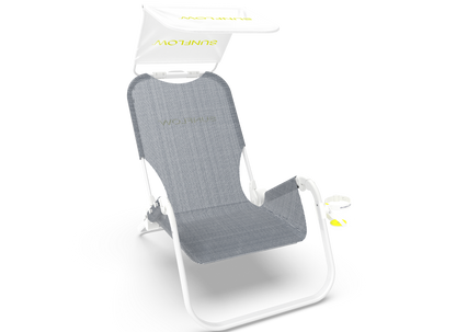 SUNFLOW - The Original Chair: Deep Blue Stripe / The Original Chair with Sun Shade and Drink Holder