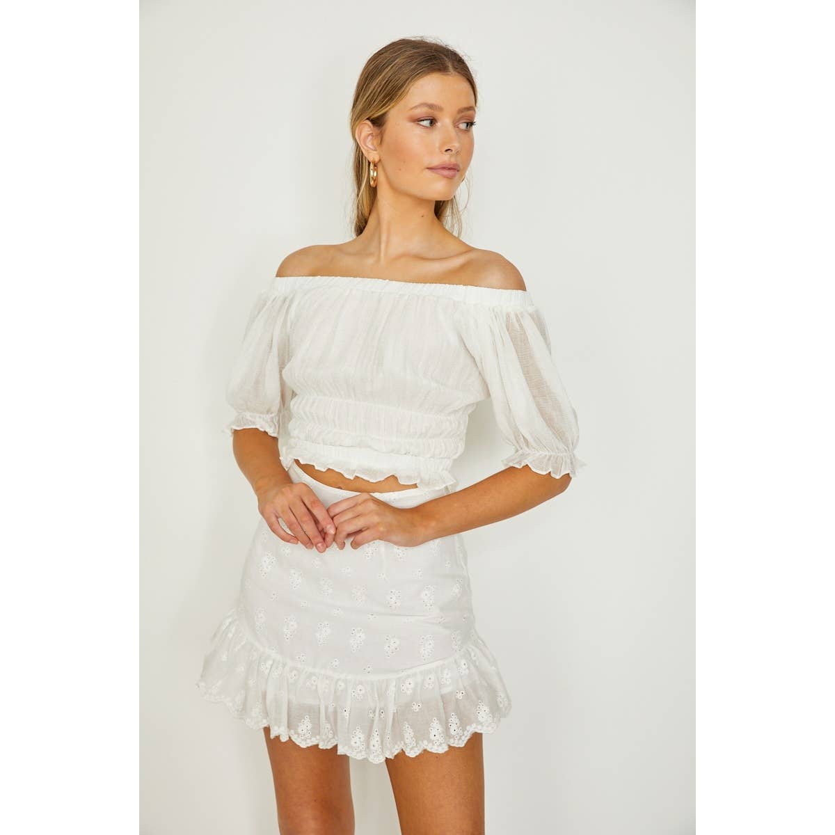 Saints & Secrets - Ruffle Crop Top