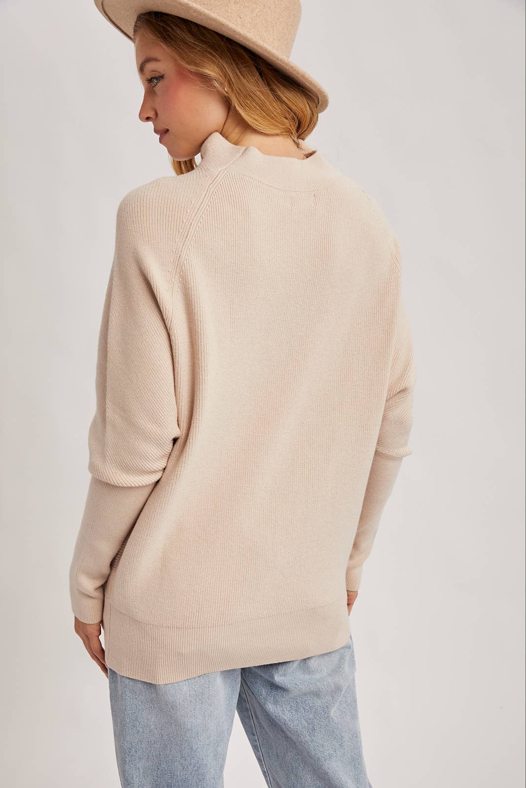 Bluivy - SLOUCH NECK DOLMAN SLEEVED PULLOVER