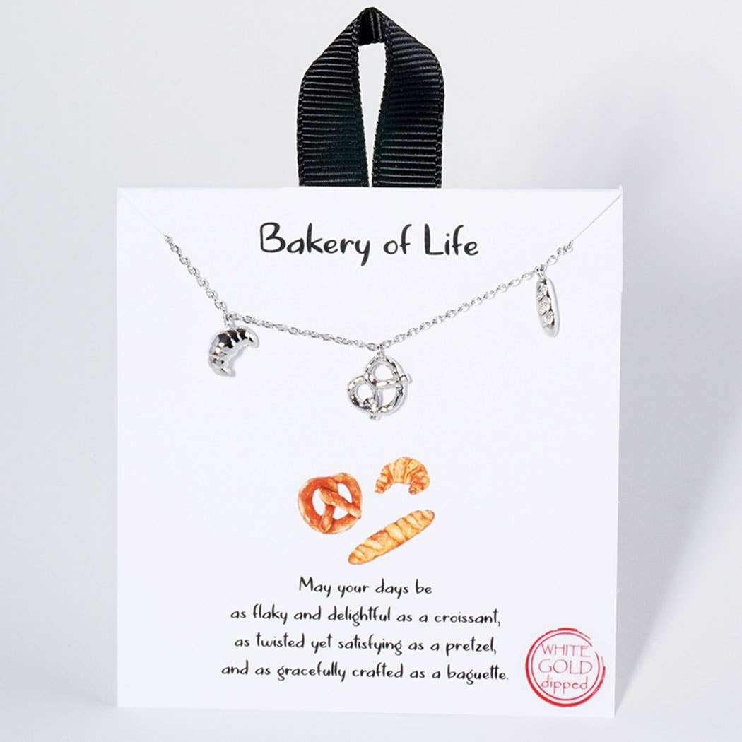 Fashion City - 18K Gold Dipped Bread Pendant Necklace