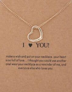 Kate Tuesday Jewelry - I Love You Necklace