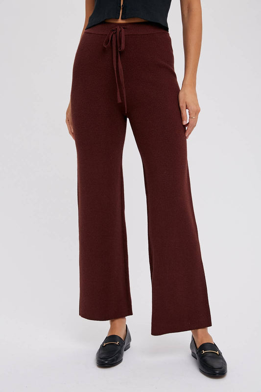 Bluivy - Ribbed Sweater Lounge Pants - Chocolate