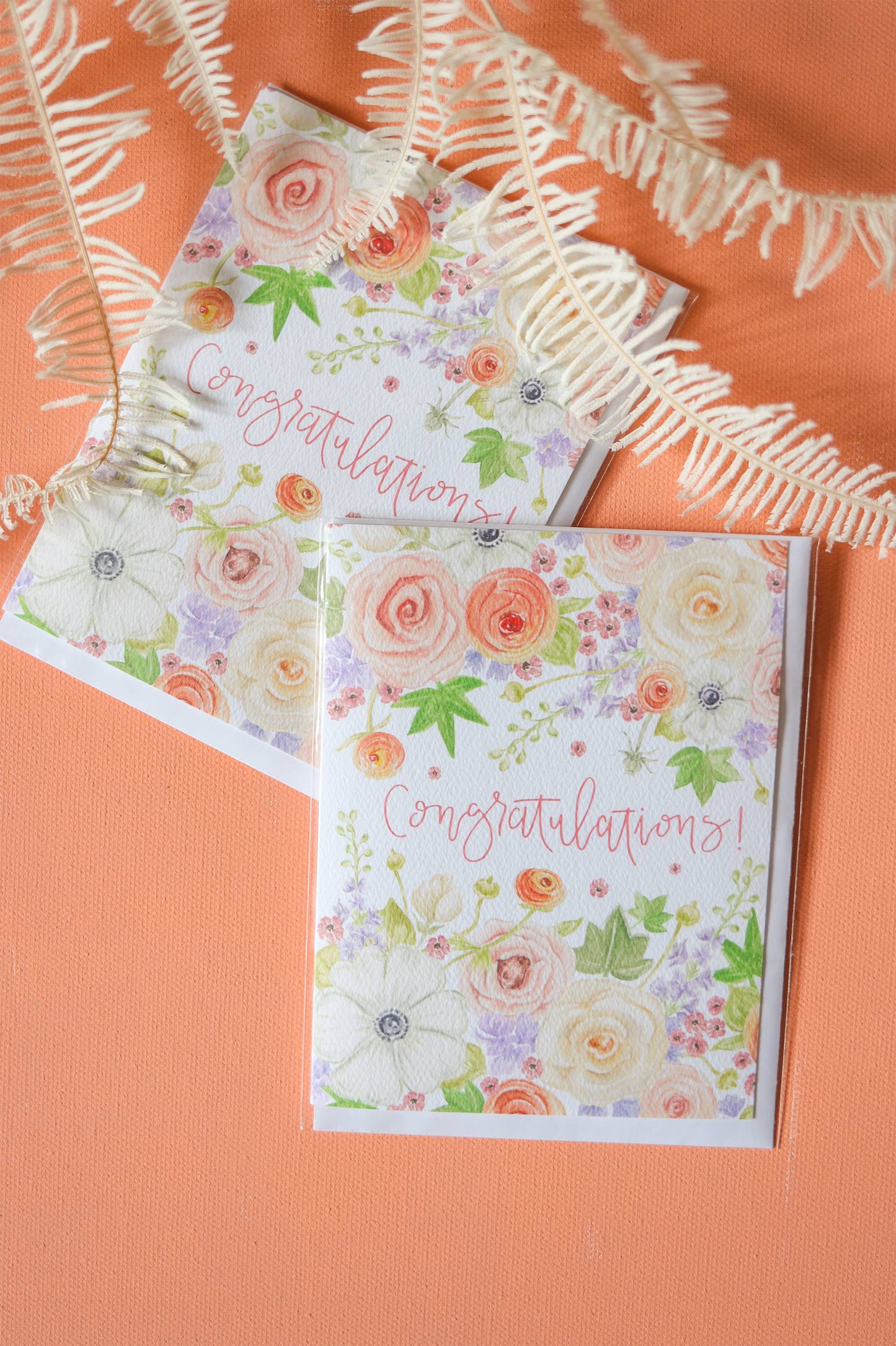 Stephanie Tara Stationery - Floral congratulations card