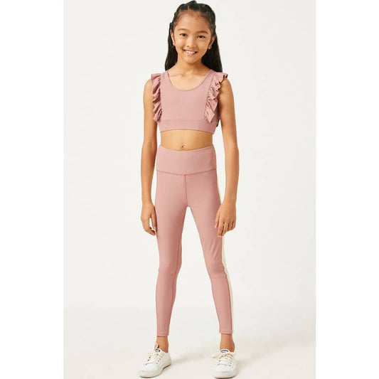 Paperdoll - Girls Side Paneled Ribbed Active Leggings