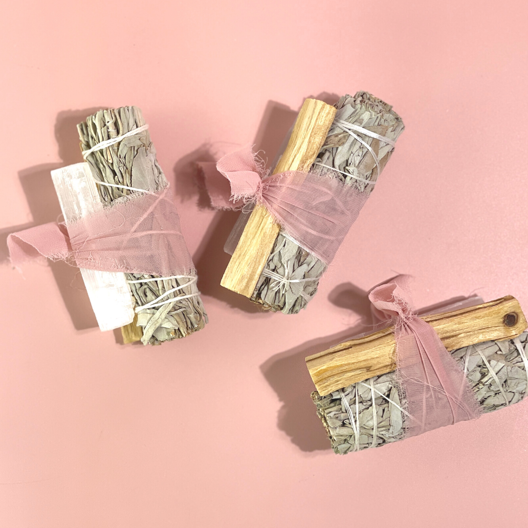 Sow the Magic - White Sage Protection Bundle with Selenite and Palo Santo