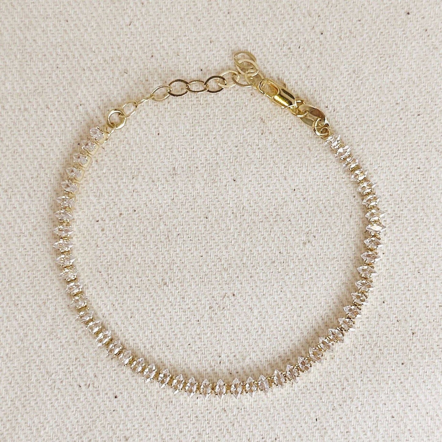 GoldFi - 18k Gold Filled 4mm Marquise Tennis Bracelet
