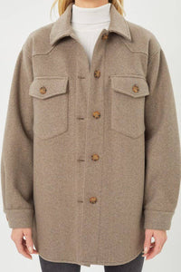 Vanilla Monkey - Fleece Oversized Jacket - Coco Brown