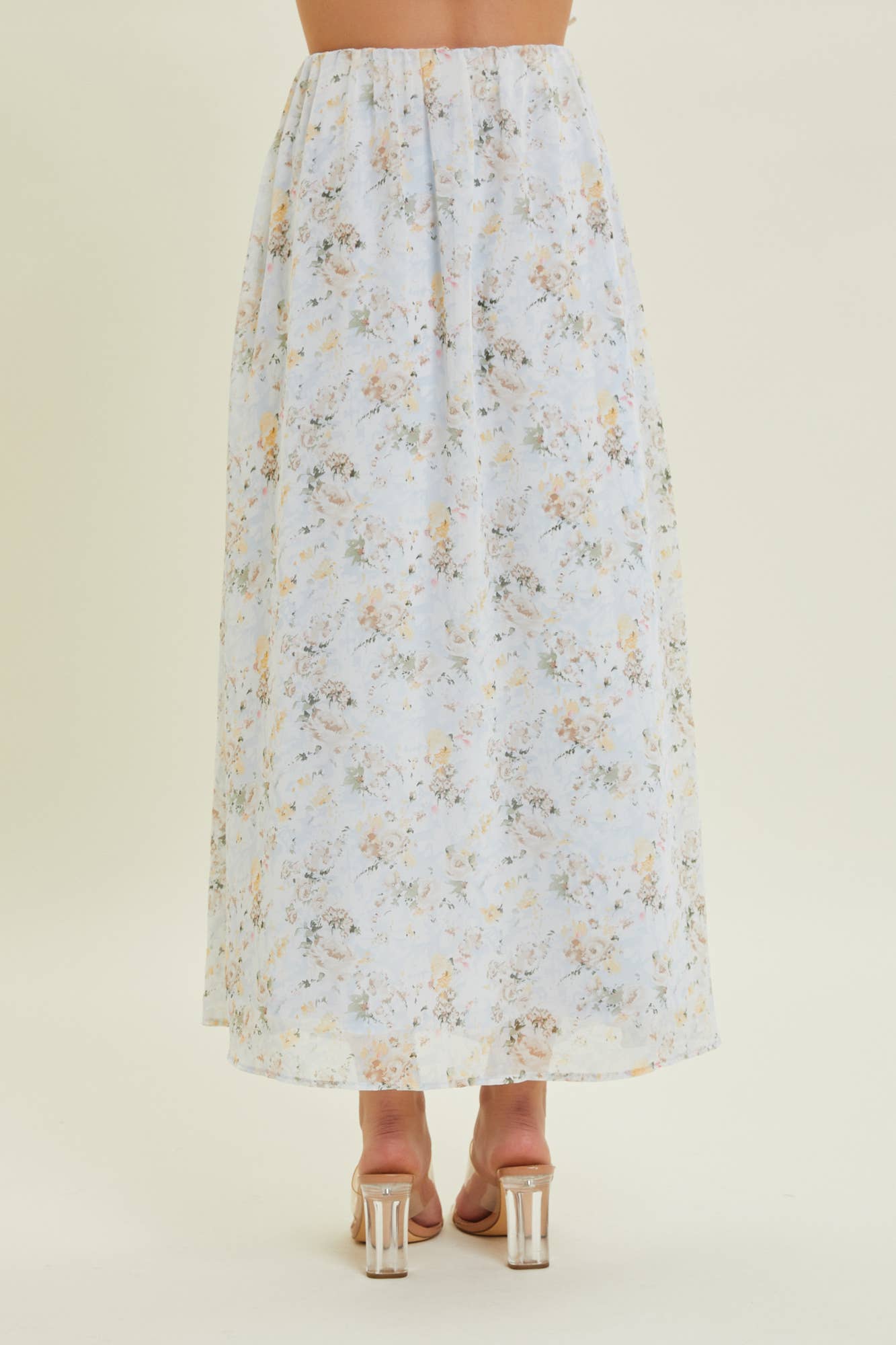 Baevely by Wellmade USA - Maxi Chiffon Skirt - Powder Blue