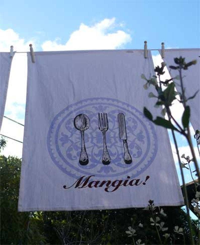 Jump That Moon - Mangia dish towel