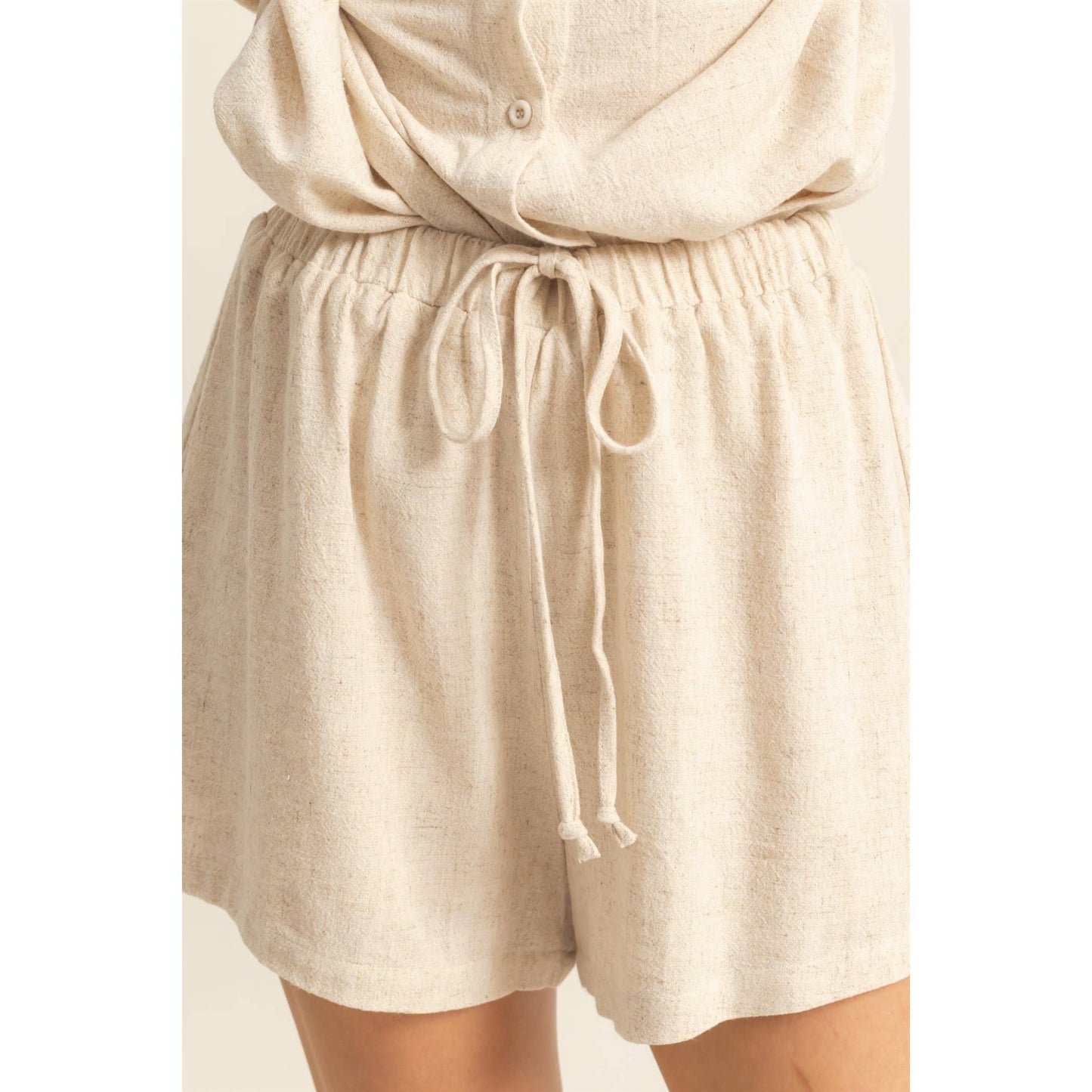 HYFVE - HF25C820-SET-Rayon Linen Shirt And Shorts Set