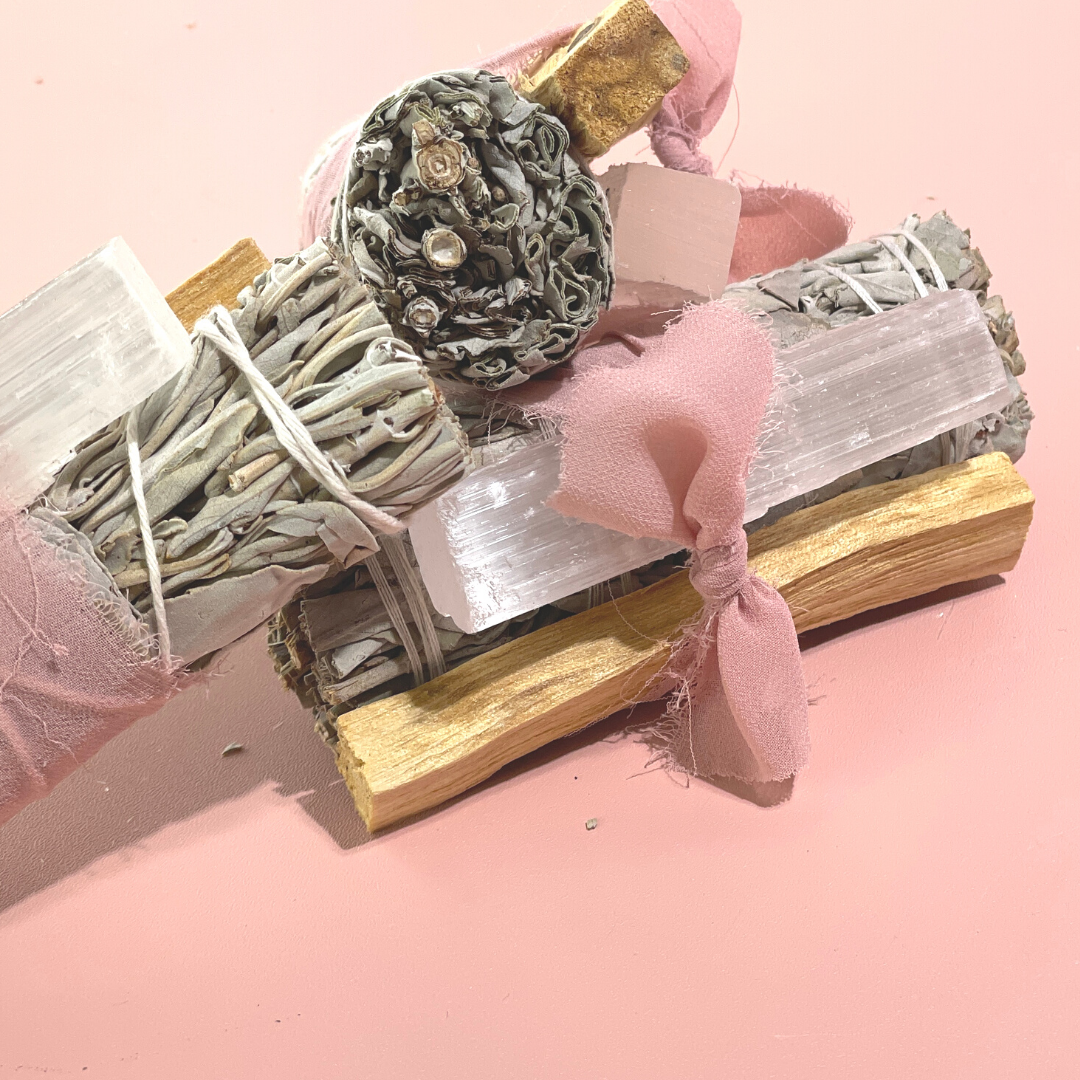 Sow the Magic - White Sage Protection Bundle with Selenite and Palo Santo