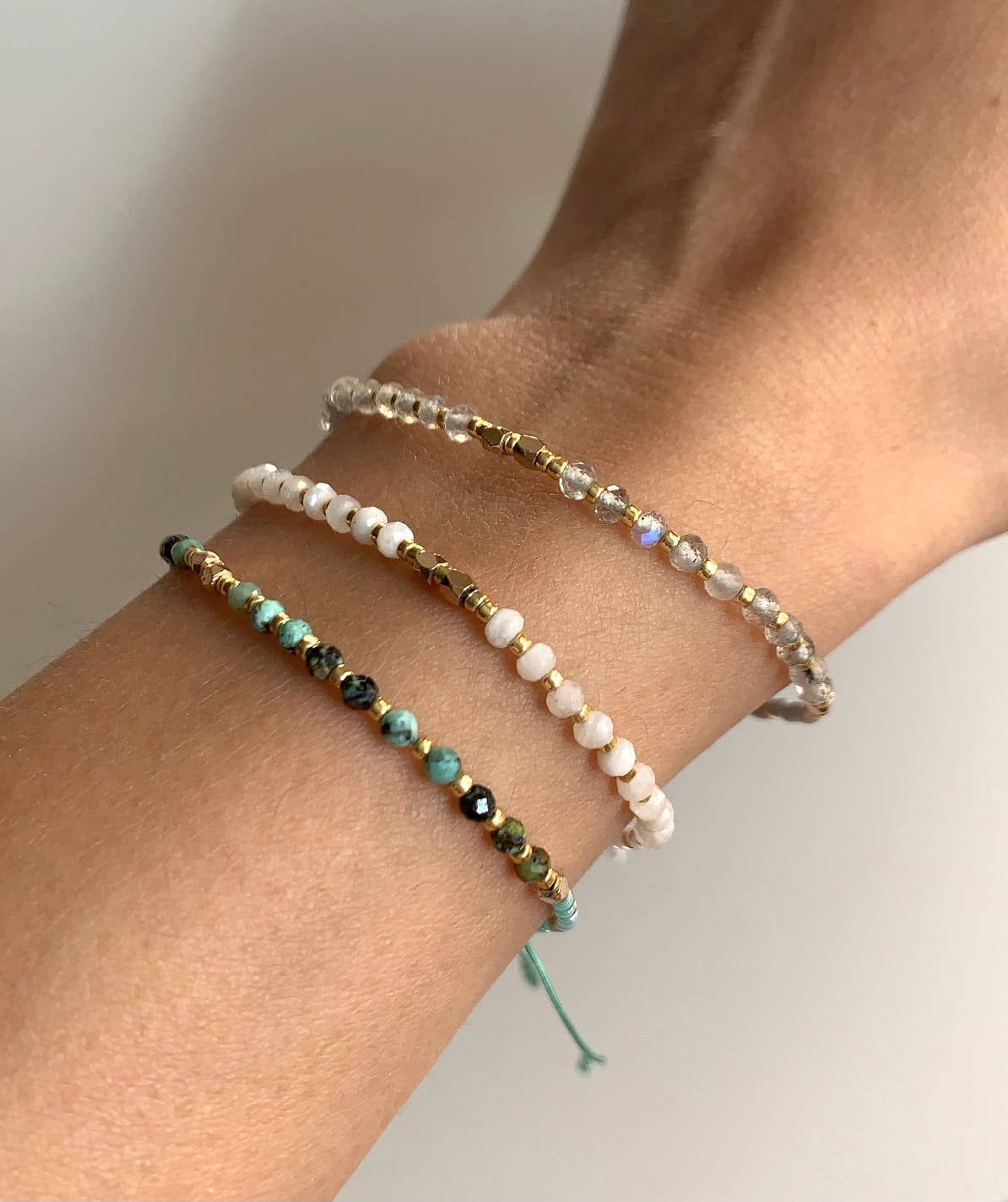 Kindred Row - Moonstone Healing Gemstone Stacking Bracelet